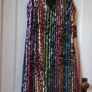 Halogen Atlantic Pacific midi sequin dress size 10